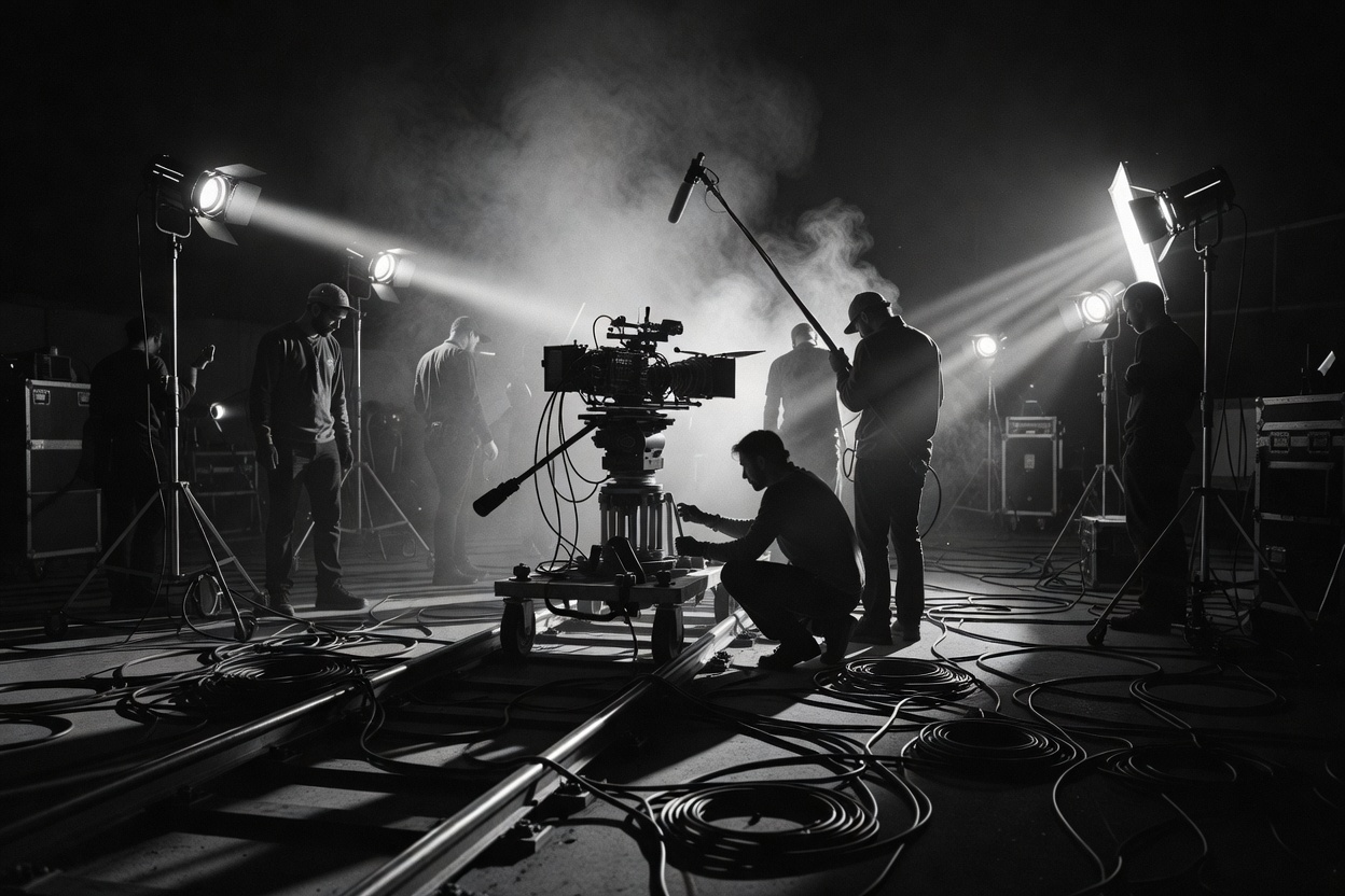 On a film set